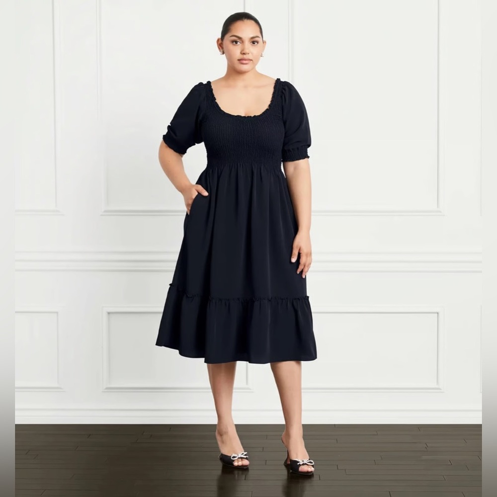 Hill House Louisa in Black Crepe